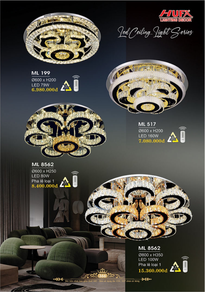 Bảng giá đèn trang trí HUFA